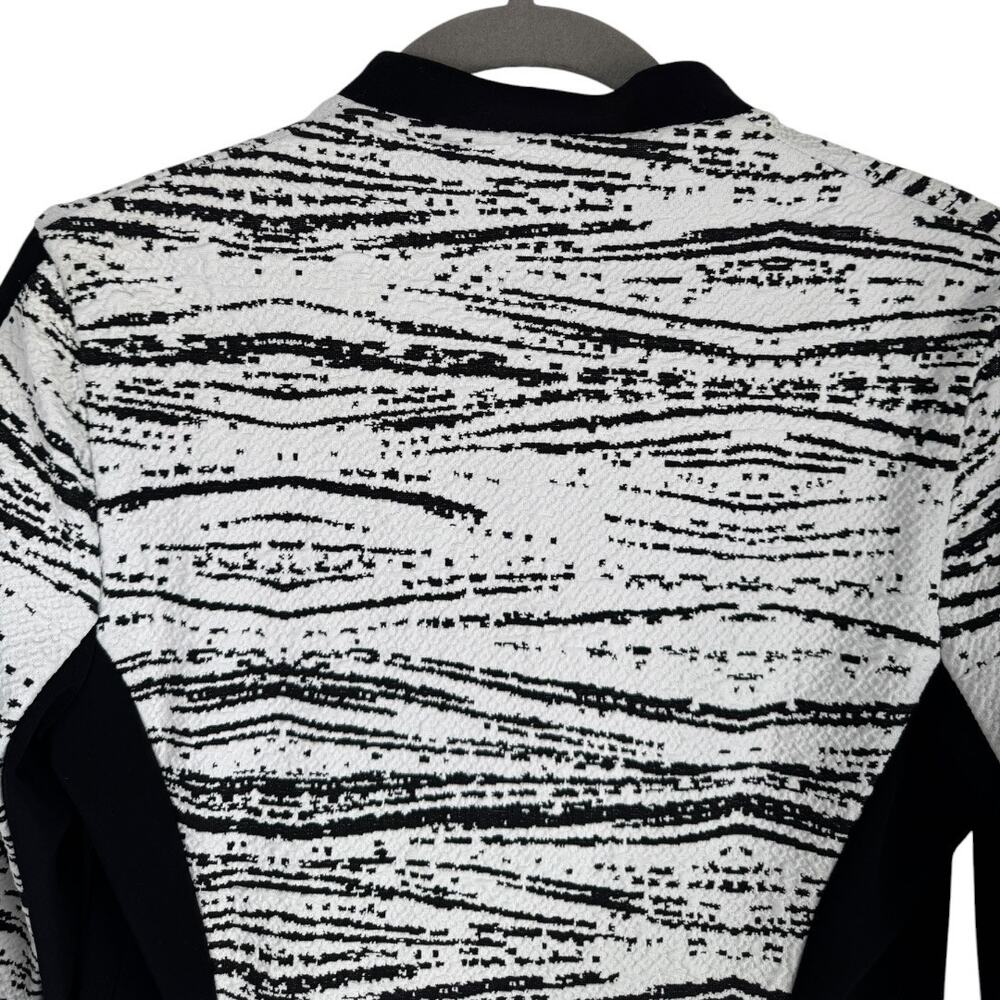 Vintage 1980 VTG Joseph Ribkoff Black White Colorblock Zip Front Jacket Size 8 - Picture 10 of 11